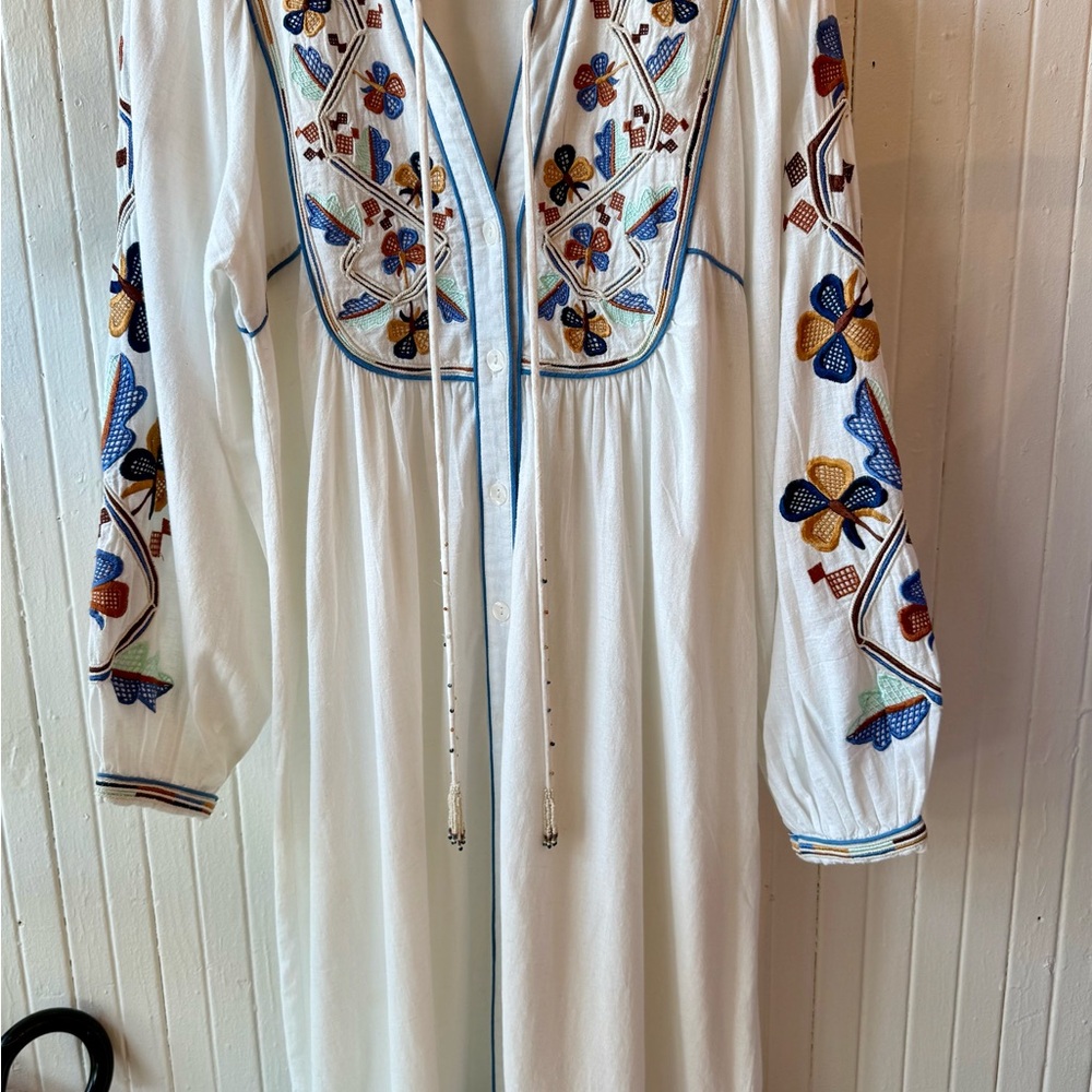 M.A.B.E. Bohemian Embroidered Long Sleeve Dress